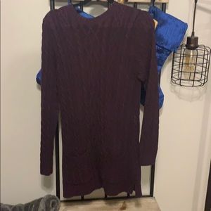 Purple pocket sweater
